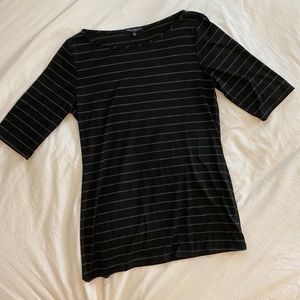 Black with Grey stripes with a longer short sleeve